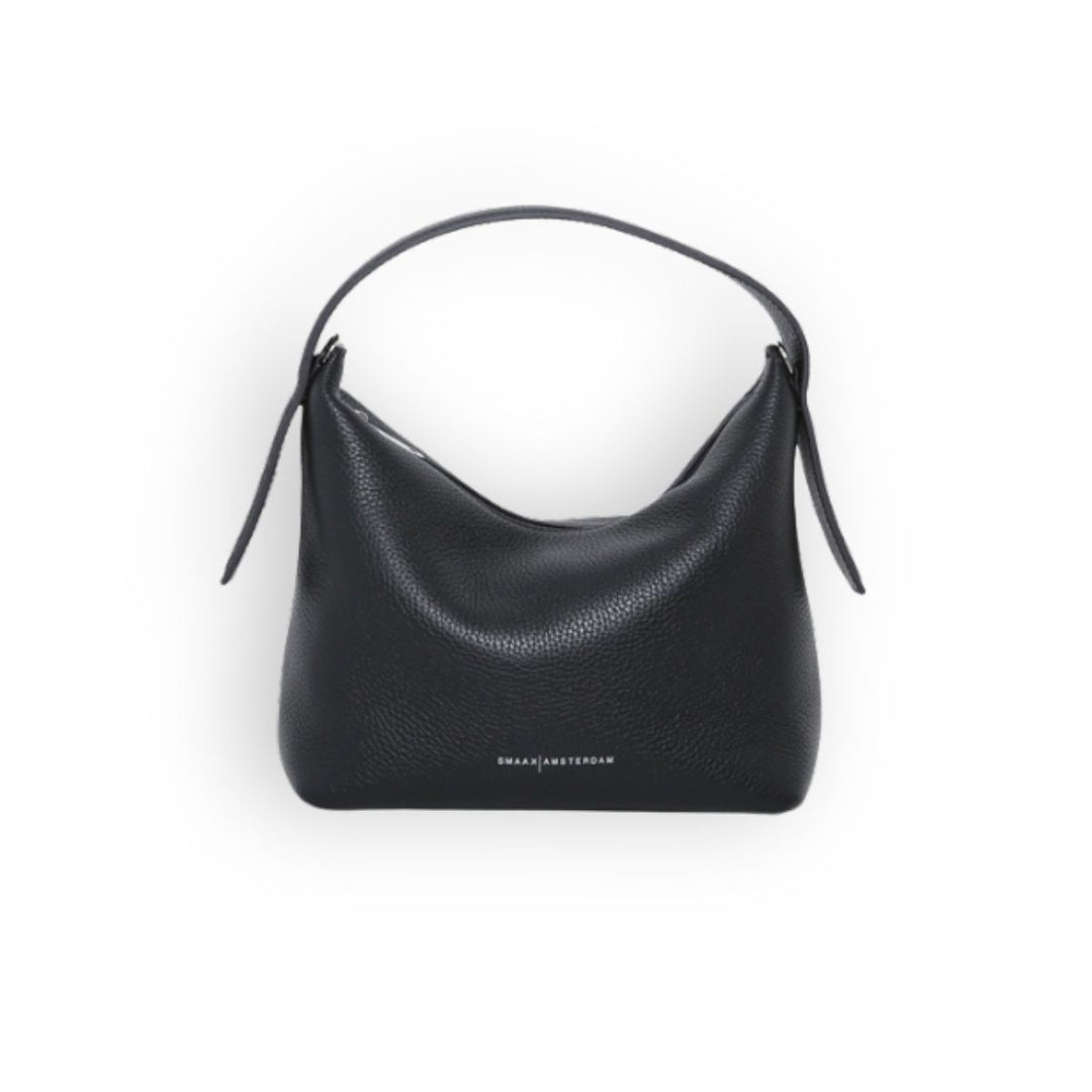 Voorkant Tara schoudertas van Smaak Amsterdam in black #kleur_black