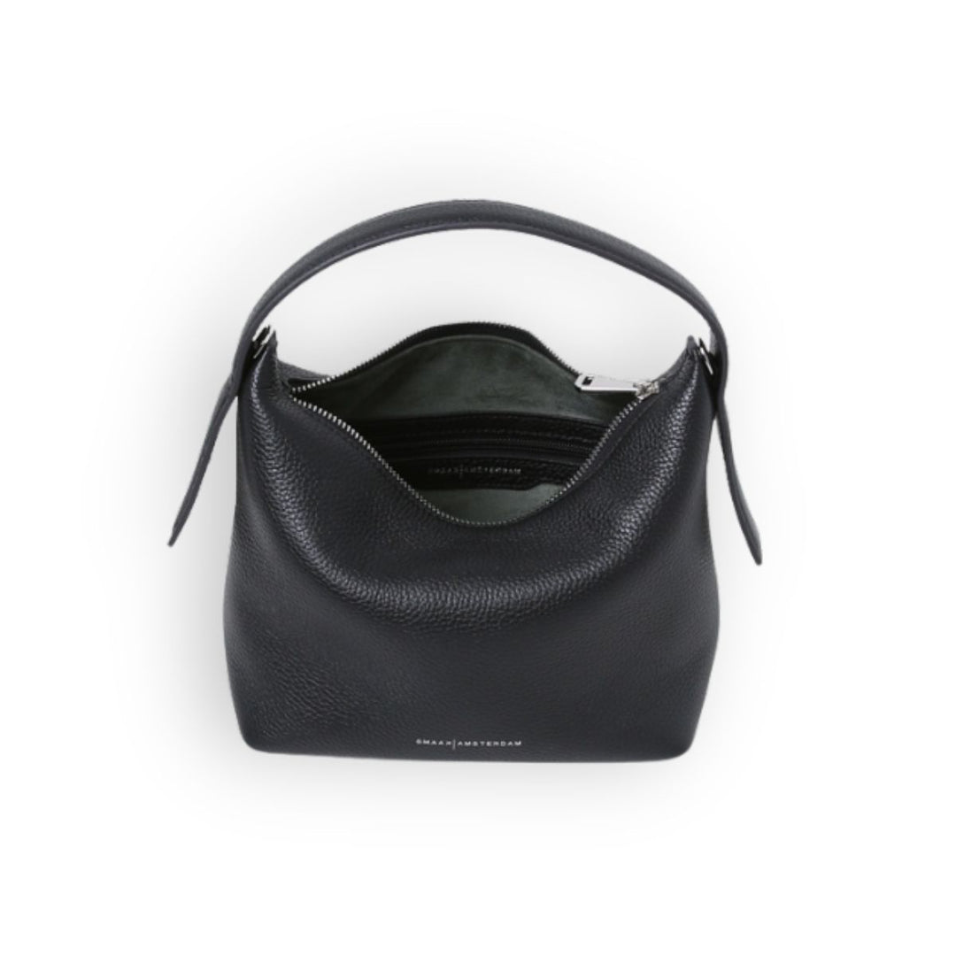 Binnenkant Tara schoudertas van Smaak Amsterdam in black #kleur_black