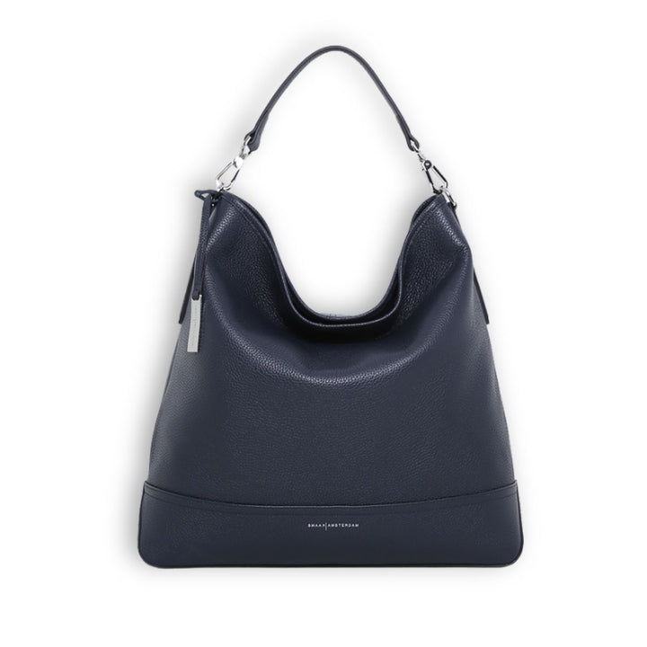 Voorkant van de Smaak Amsterdam Tuur leren shopper in het navy #kleur_navy