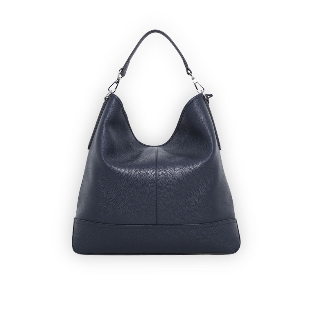 Achterkant van de Smaak Amsterdam Tuur leren shopper in het navy #kleur_navy