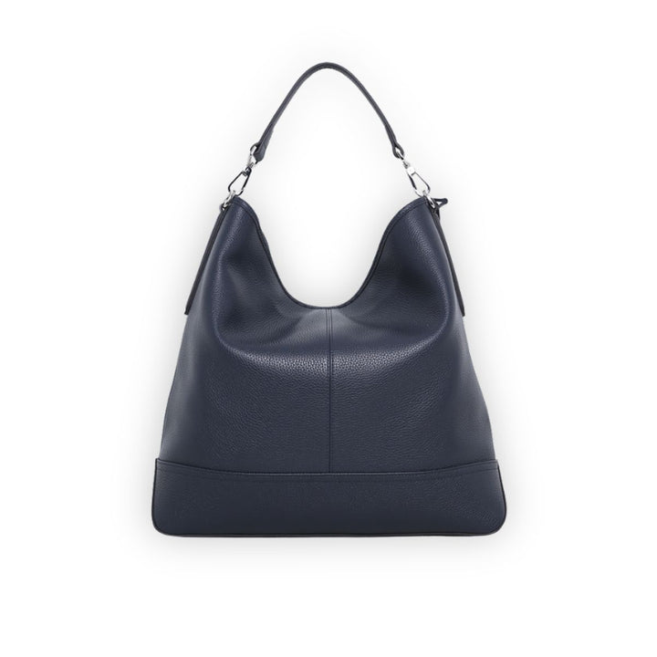 Achterkant van de Smaak Amsterdam Tuur leren shopper in het navy #kleur_navy