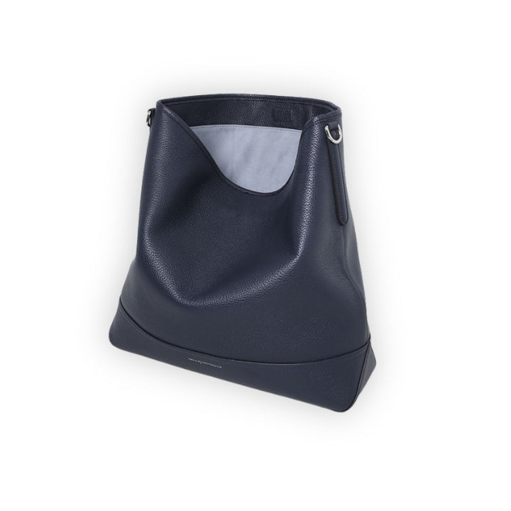 Binnenkant van de Smaak Amsterdam Tuur leren shopper in het navy #kleur_navy
