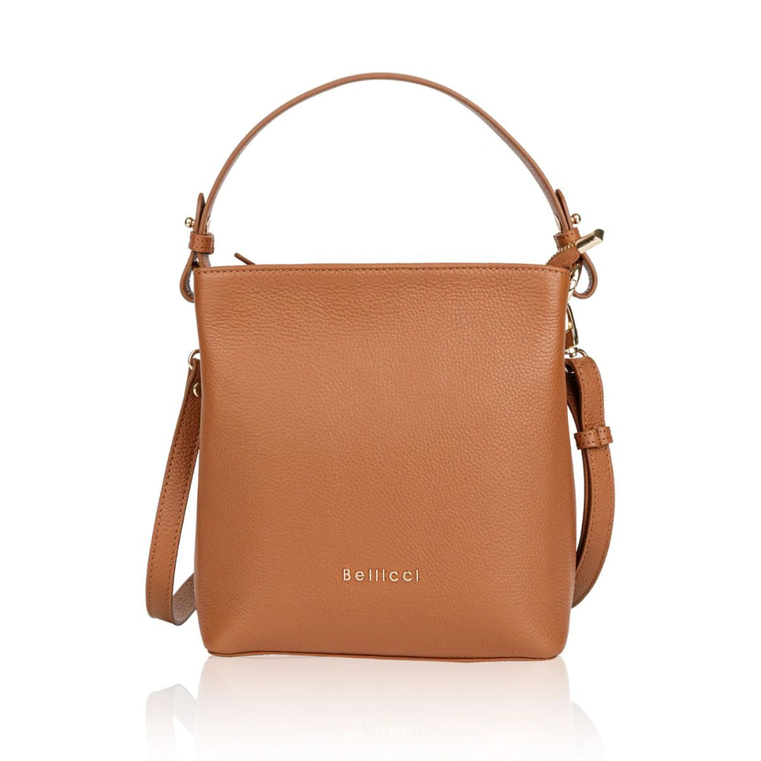 Voorkant van de Calico Bellici handtas cognac #kleur_cognac