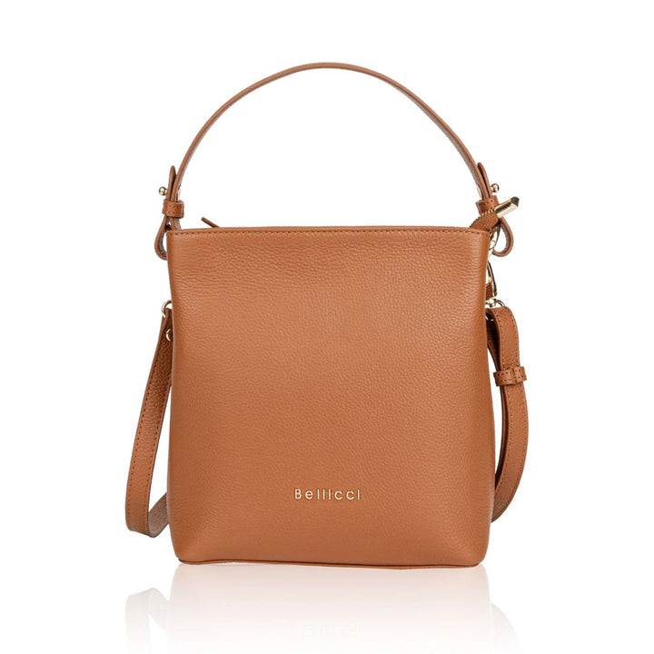 Voorkant van de Calico Bellici handtas cognac #kleur_cognac