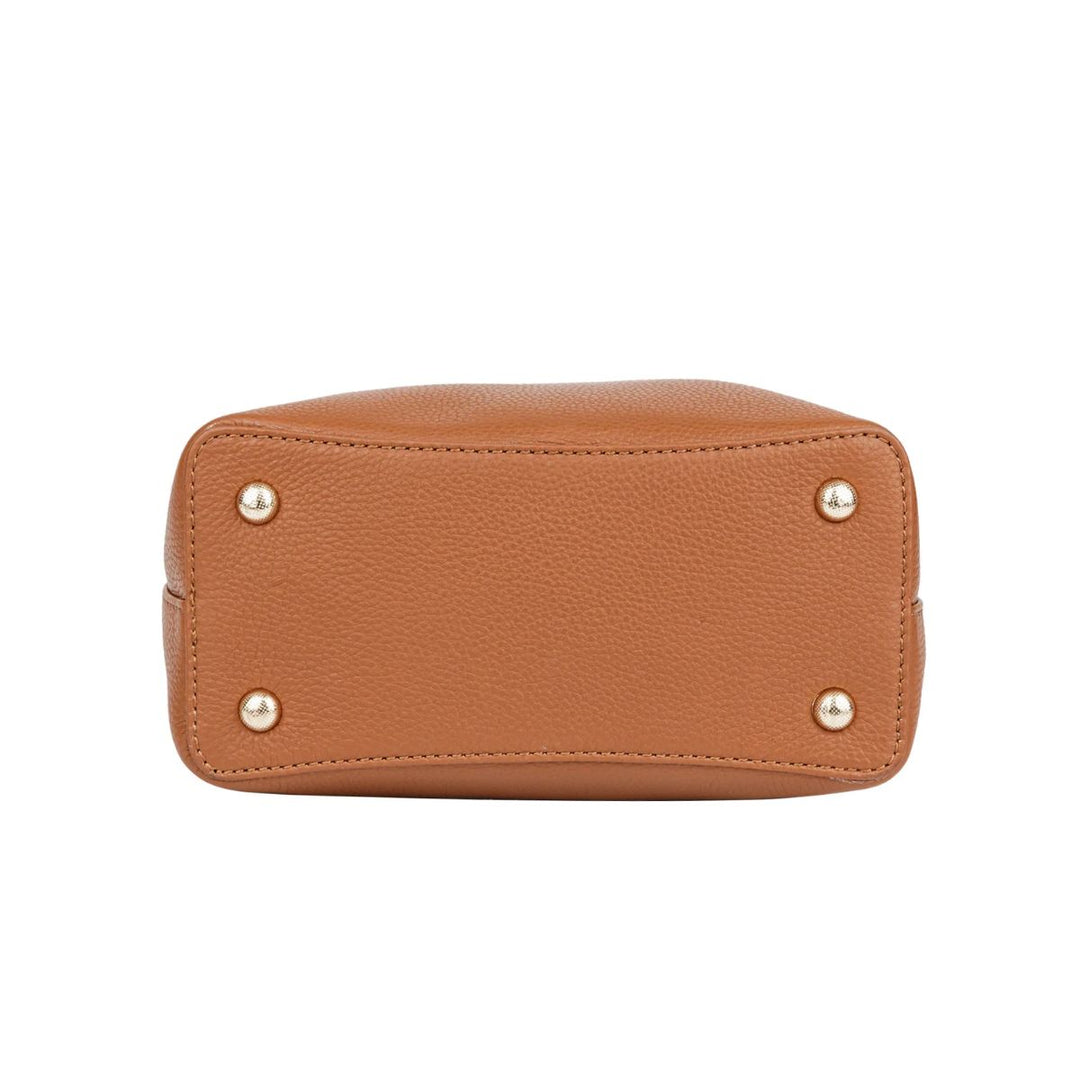 Onderkant van de Calico Bellici handtas cognac #kleur_cognac