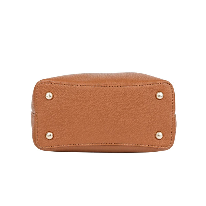 Onderkant van de Calico Bellici handtas cognac #kleur_cognac