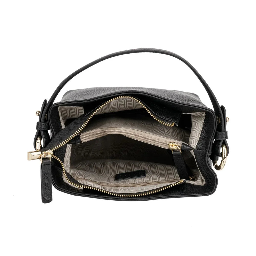 Binnenkant van de Calico Bellici handtas zwart #kleur_zwart