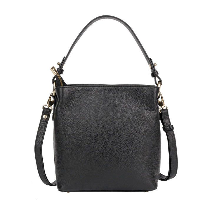 Achterkant van de Calico Bellici handtas zwart #kleur_zwart