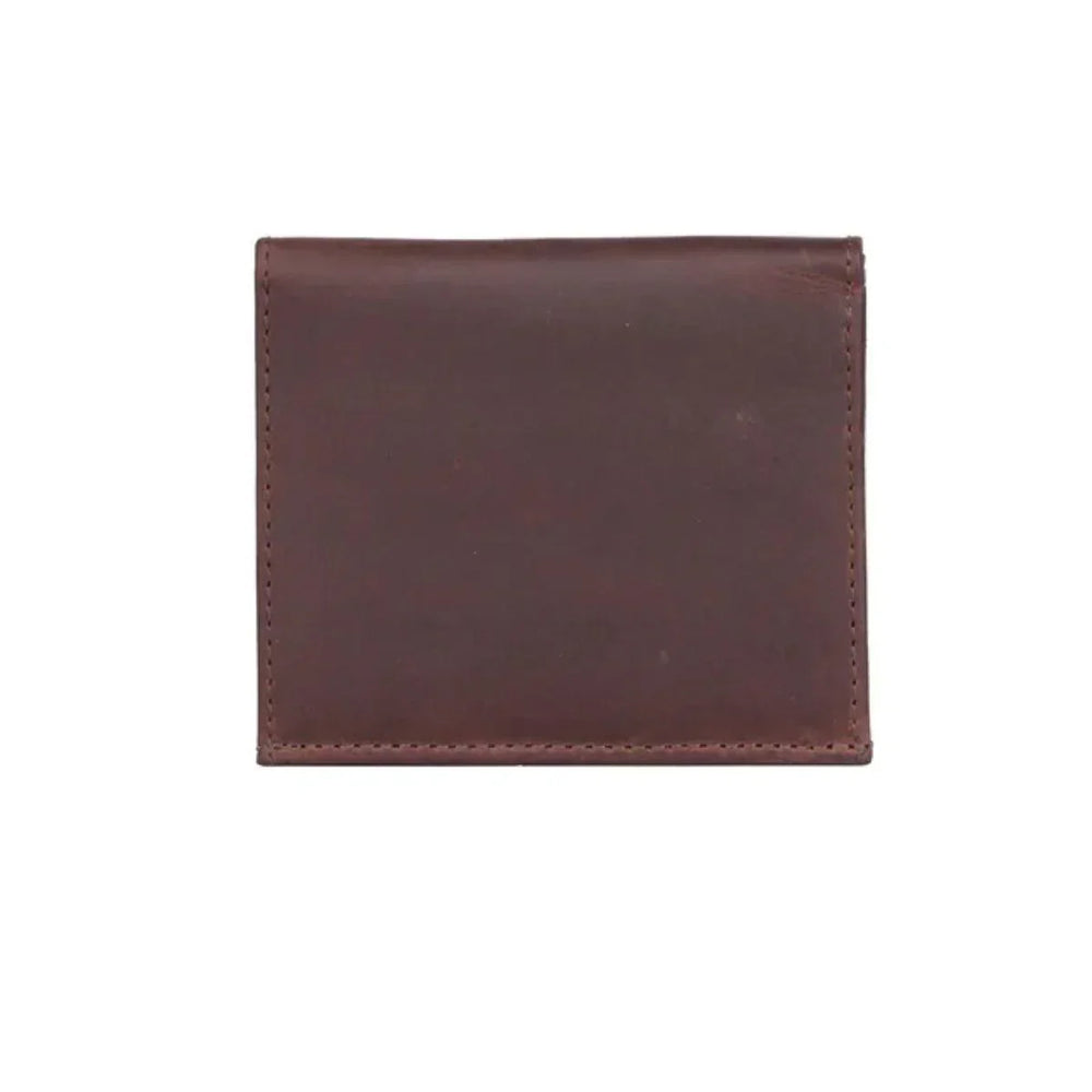 Achterkant Sparwell Nakia compacte leren portemonnee donkerbruin #kleur_donkerbruin