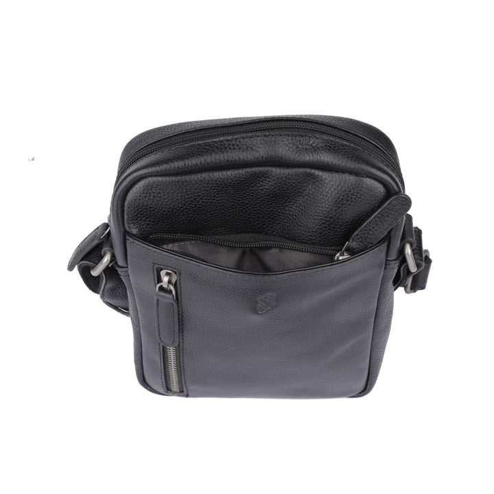 Binnenkant van het voorvak van de Sparwell Savion Crossbodytas zwart #kleur_zwart