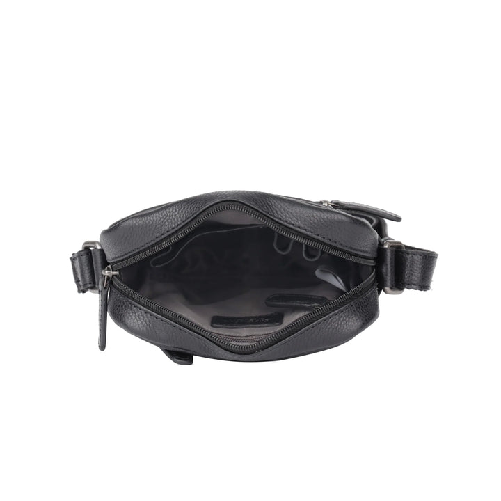 Binnenkant van de Sparwell Savion Crossbodytas zwart #kleur_zwart