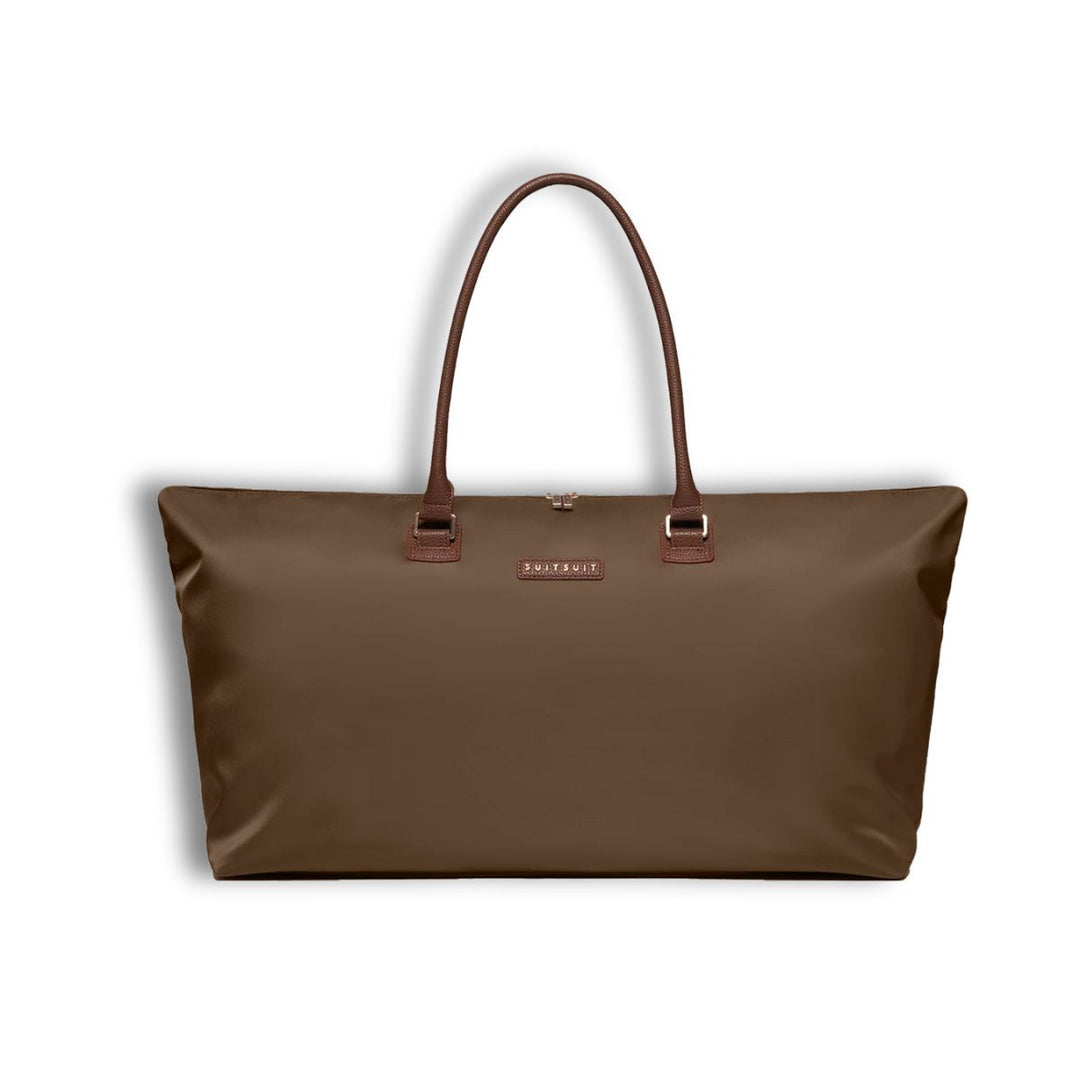 Voorkant van de SuitSuit Fab Seventies Travel Tote Cocoa Brown #kleur_cocoa-brown