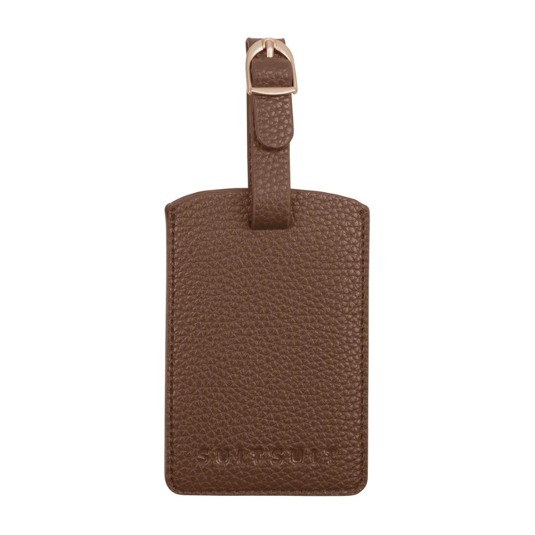 Voorkant van de SuitSuit Fab Seventies bagage adres label rawhide #kleur_rawhide