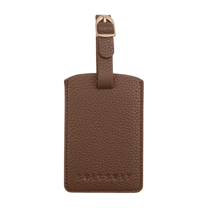 Voorkant van de SuitSuit Fab Seventies bagage adres label rawhide #kleur_rawhide