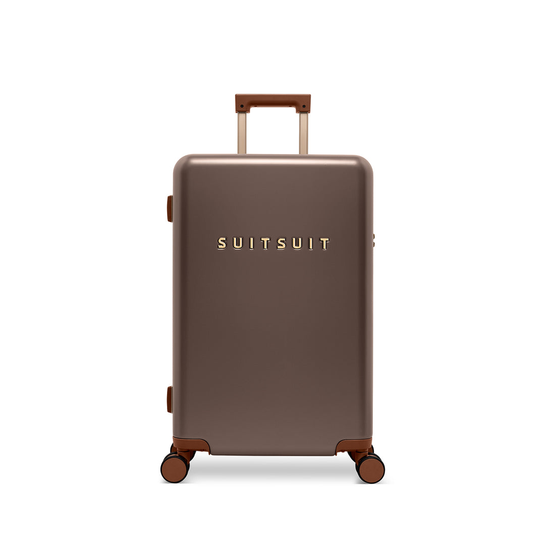 Voorkant van de SUITSUIT Serenity middelmaat koffer 66 in chocolade #kleur_chocolade