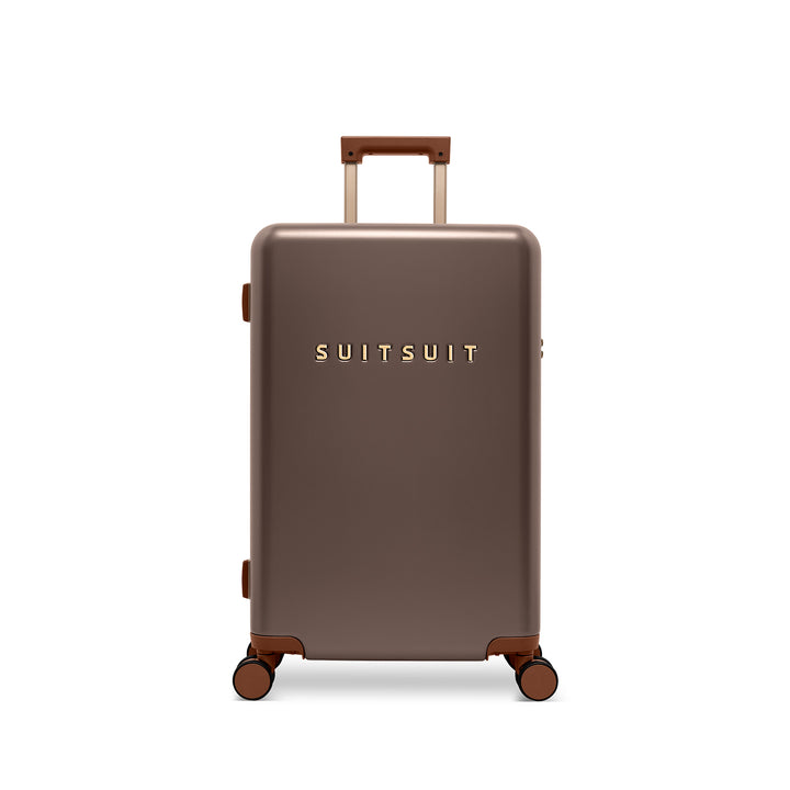 Voorkant van de SUITSUIT Serenity middelmaat koffer 66 in chocolade #kleur_chocolade