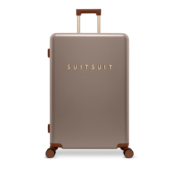 Voorkant van de grote 76 ruimbagage koffer uit de SUITSUIT Serenity collectie in moon-stone #kleur_moon-stone