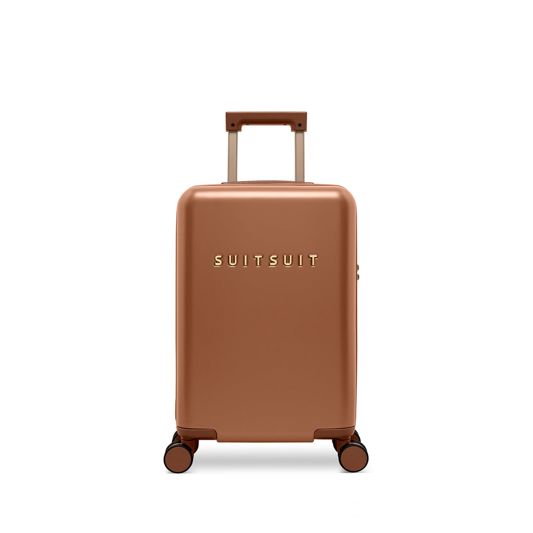 Voorkant van de SUITSUIT Serenity handbagage koffer in de kleur Caramel #kleur_caramel