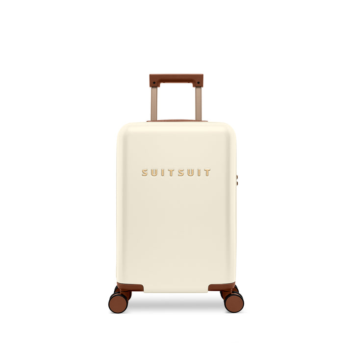 Voorkant van de SUITSUIT Serenity handbagage koffer in de kleur Whisper-white #kleur_whisper-white
