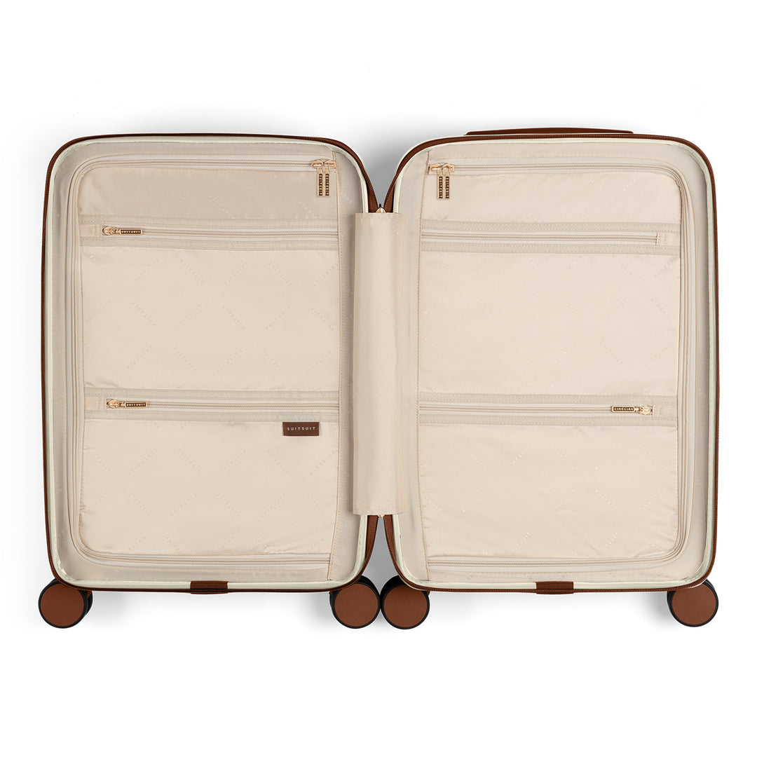 Binnenkant van de SUITSUIT Serenity handbagage koffer in de kleur Whisper-white #kleur_whisper-white