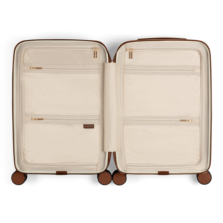 Binnenkant van de SUITSUIT Serenity handbagage koffer in de kleur Whisper-white #kleur_whisper-white