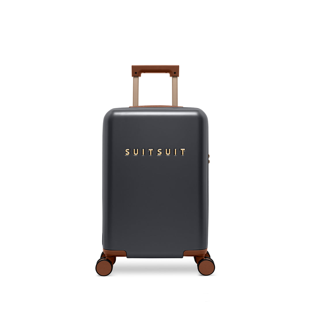Voorkant van de SUITSUIT Serenity handbagage koffer in de kleur black-olive #kleur_black-olive