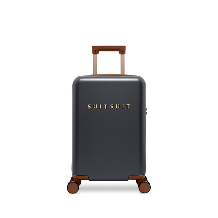 Voorkant van de SUITSUIT Serenity handbagage koffer in de kleur black-olive #kleur_black-olive