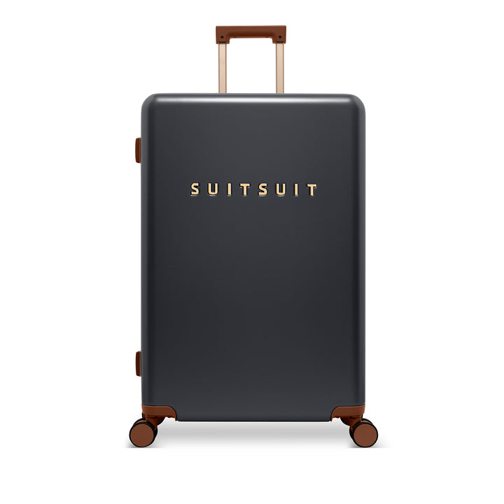 Voorkant van de grote 76 ruimbagage koffer uit de SUITSUIT Serenity collectie in black-olive #kleur_black-olive