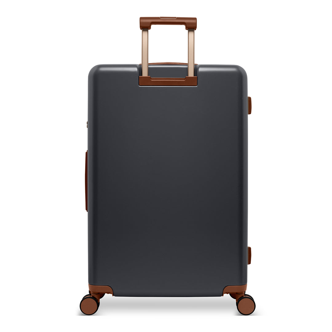 Achterkant van de grote 76 ruimbagage koffer uit de SUITSUIT Serenity collectie in black-olive #kleur_black-olive