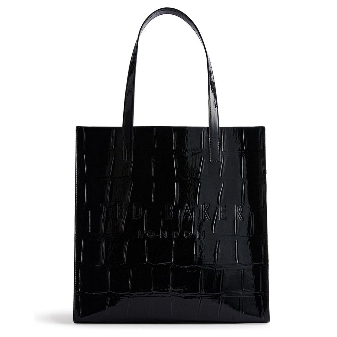 Voorkant van de Ted Baker Crinkon Large shopper croco-black #kleur_croco-black