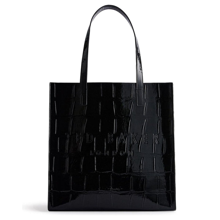 Voorkant van de Ted Baker Crinkon Large shopper croco-black #kleur_croco-black