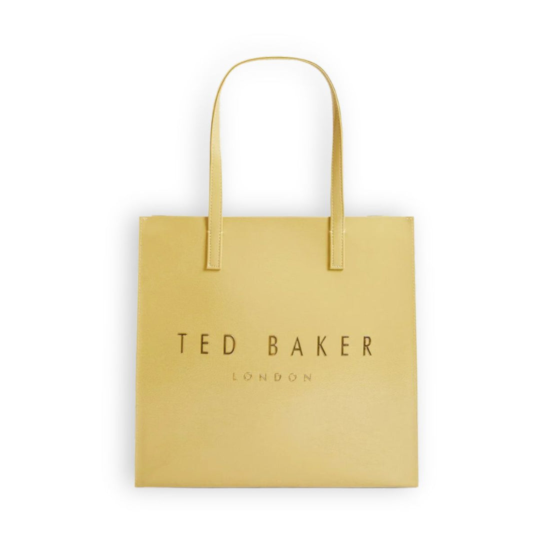 Voorkant van de Ted Baker Crinkon shopper geel #kleur_geel