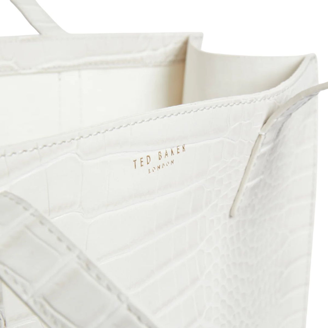 Details van de Ted Baker Crinkon shopper croco ivory #kleur_croco-ivory