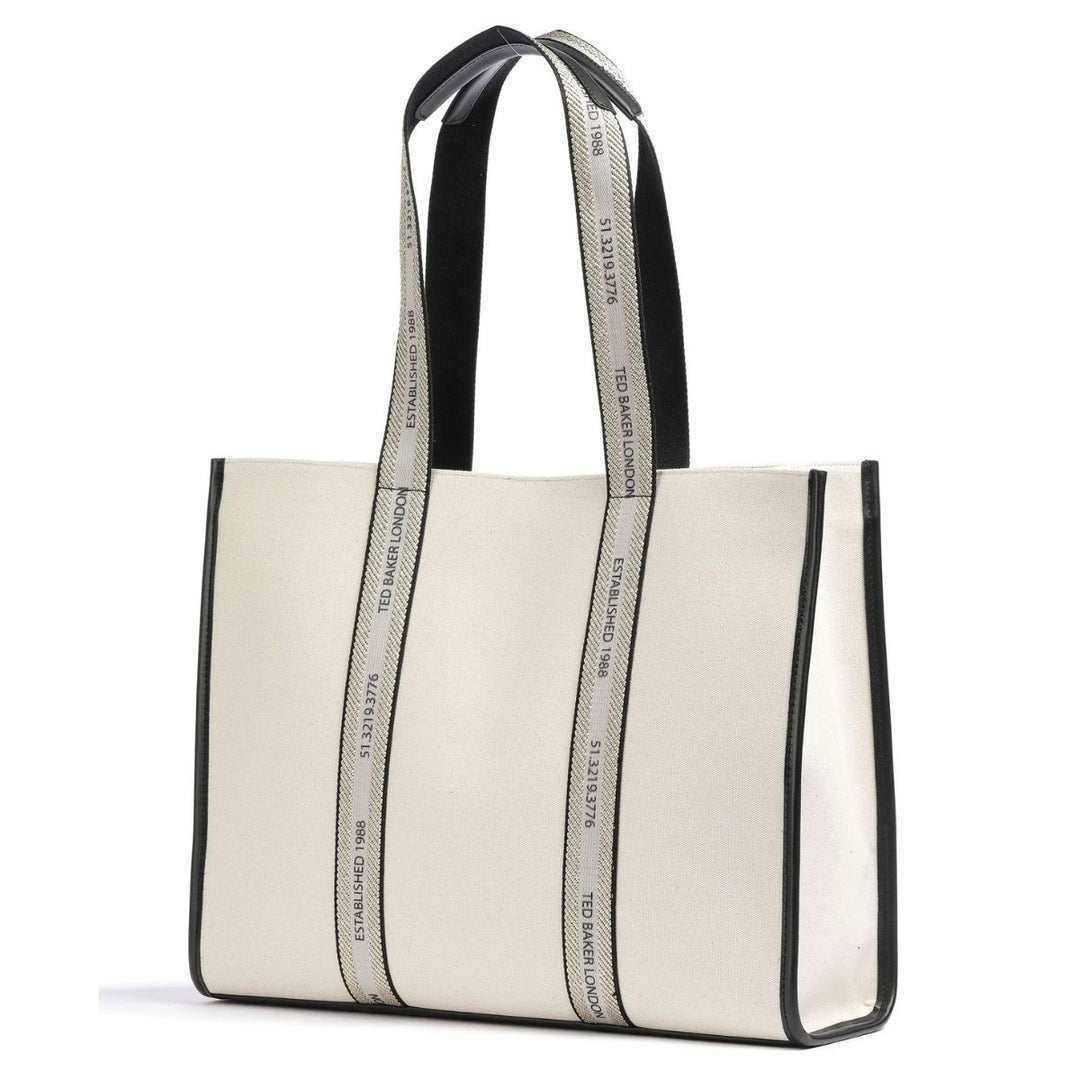 Voorzijde van de Ted Baker Georjia Grote shopper Wit #kleur_wit