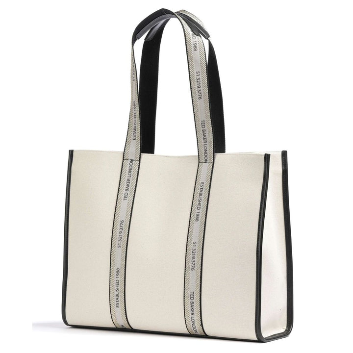 Voorzijde van de Ted Baker Georjia Grote shopper Wit #kleur_wit