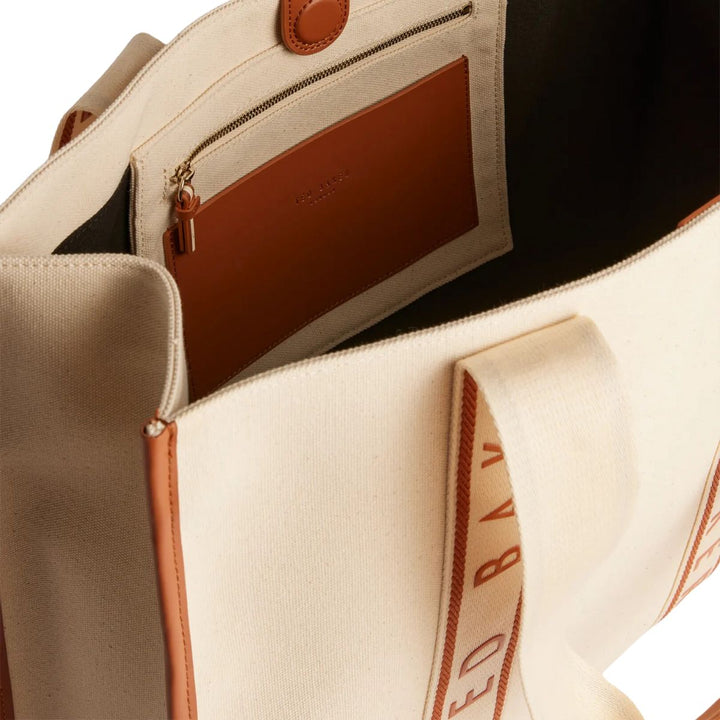 Binnenkant Ted Baker Georjia grote shopper beige #kleur_beige