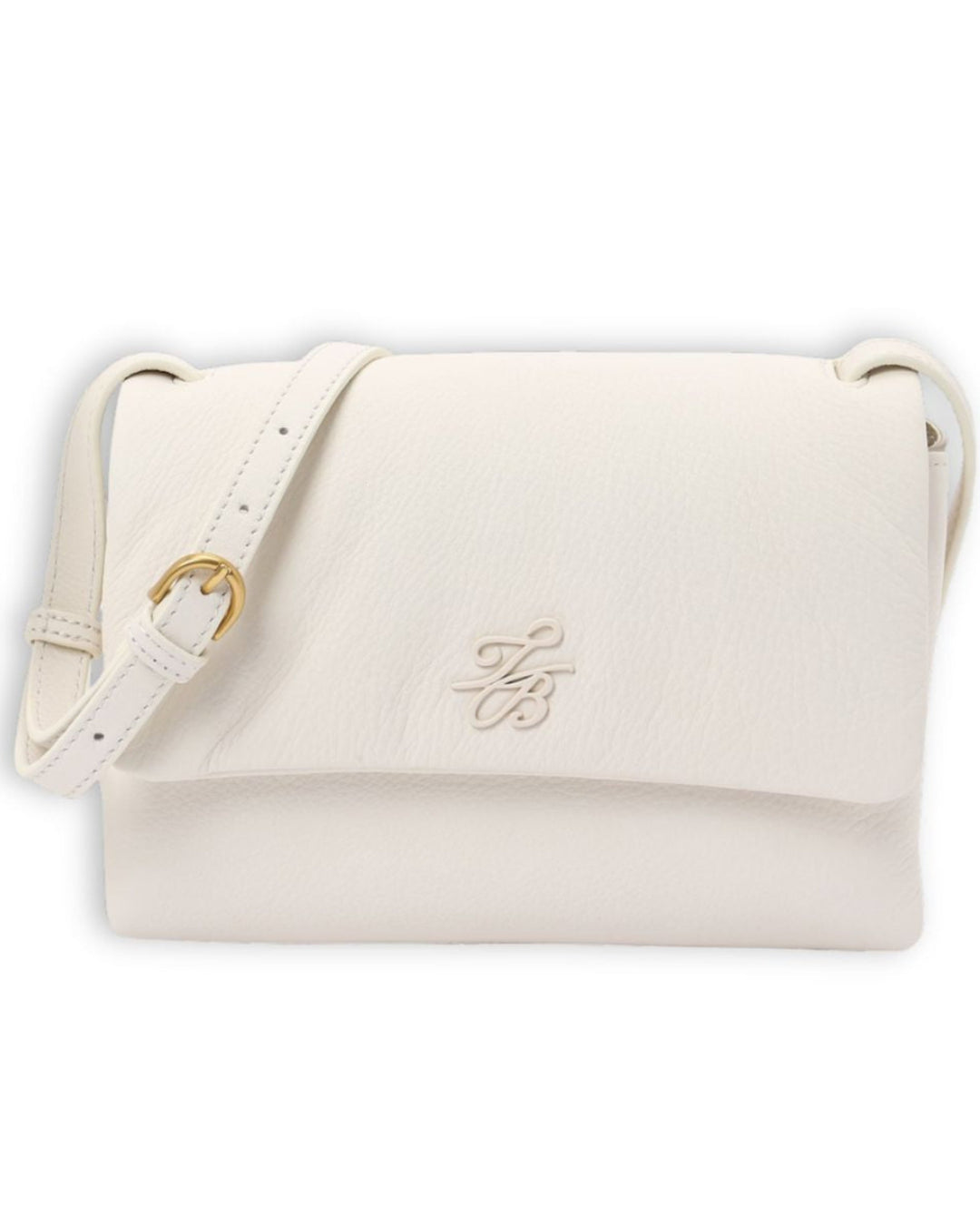 Voorkant van de Ted Baker Marrisa padded leren crossbody tas Beige #kleur_beige