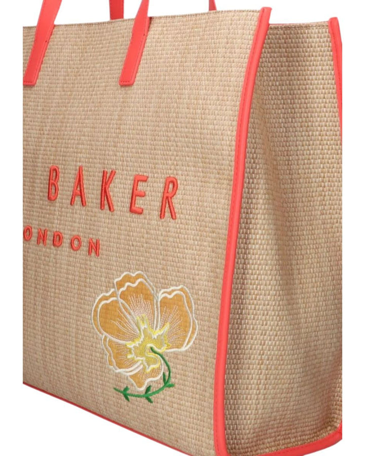 Voorzijde van de Ted Baker Icon Pallmer grote tote oranje #kleur_oranje