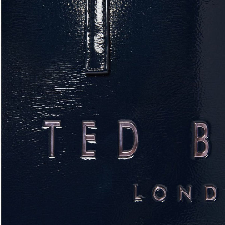 Details van het materiaal van de Ted Baker shopper large navy #kleur_navy