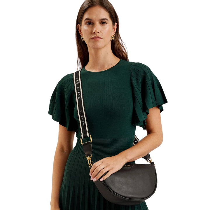 Op model Ted Baker _Essina Leren schoudertas black #kleur_black