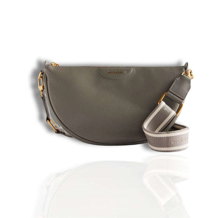 Voorkant Ted Baker _Essina Leren schoudertas grijs #kleur_grijs
