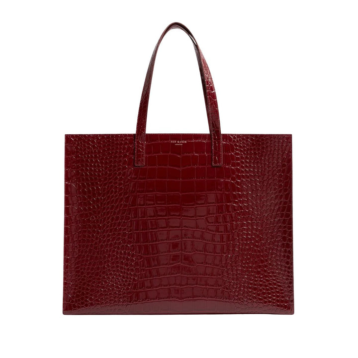 Voorkant van de Ted Baker crinkon extra large shopper wine #kleur_wine