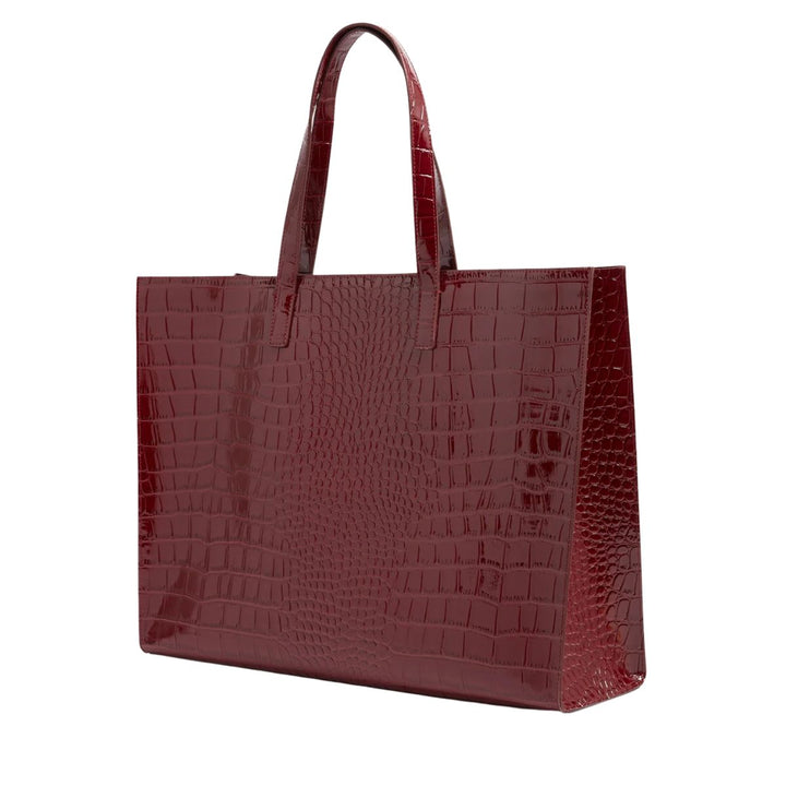 Achterkant van de Ted Baker crinkon extra large shopper wine #kleur_wine