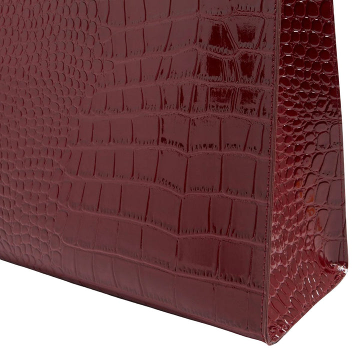 Details van het materiaal van de Ted Baker crinkon extra large shopper wine #kleur_wine