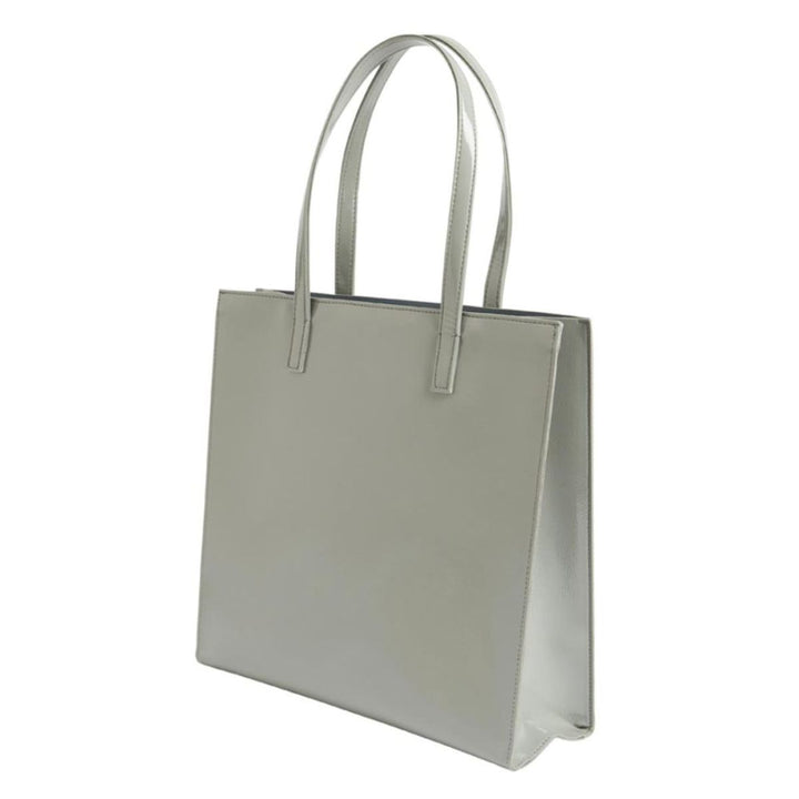 Achterkant van de Ted Baker crinkon large shopper grijs #kleur_grijs