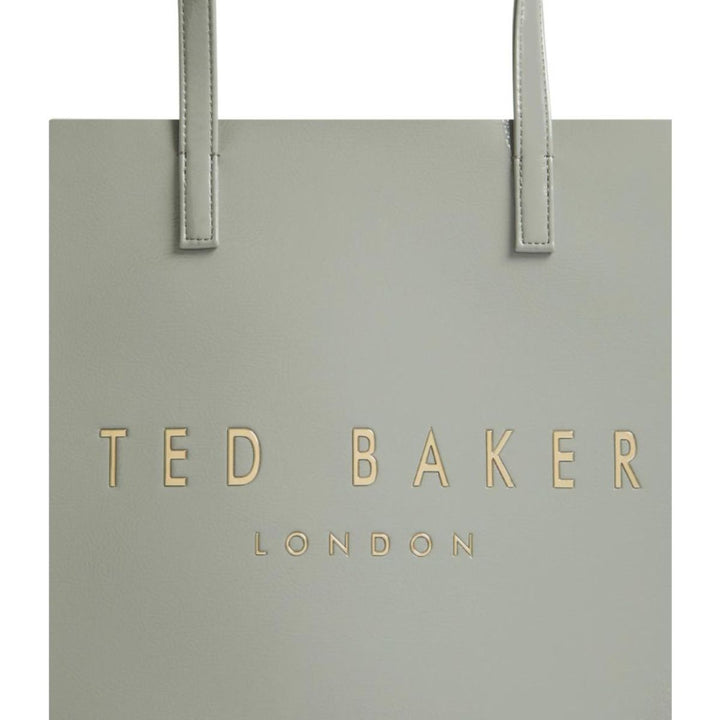 Details van het materiaal van de Ted Baker crinkon large shopper grijs #kleur_grijs
