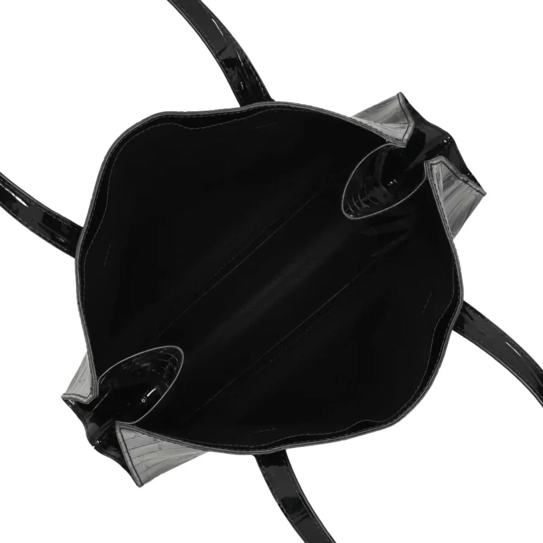 Binnenkant van de Ted Baker Crinkon shopper in zwart-croco #kleur_zwart-croco