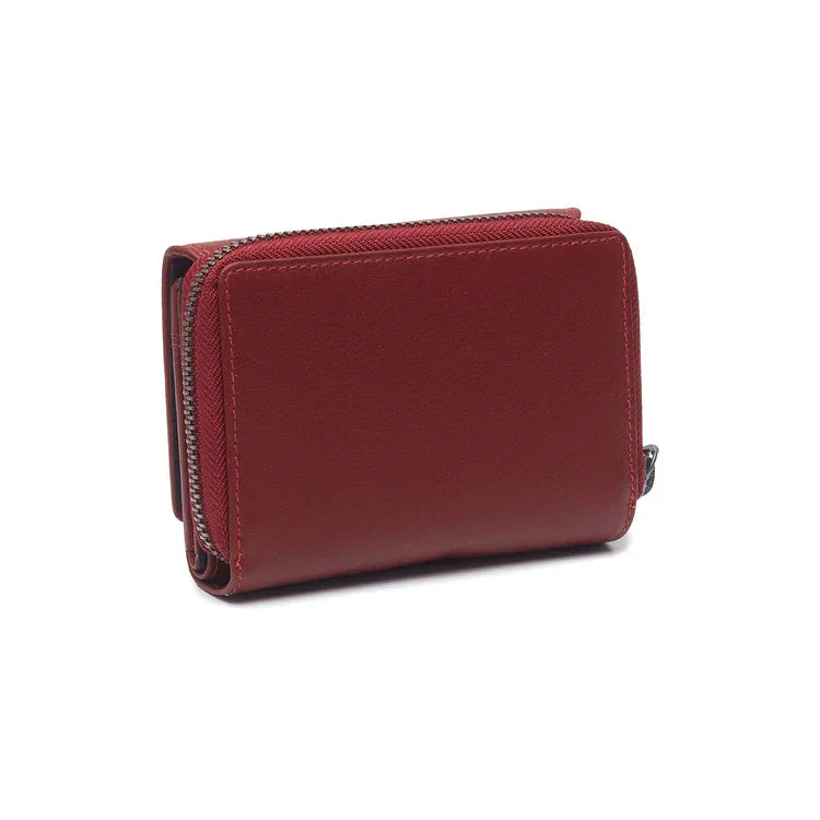 Achterkant van The Chesterfield Aldra portemonnee rood #kleur_rood
