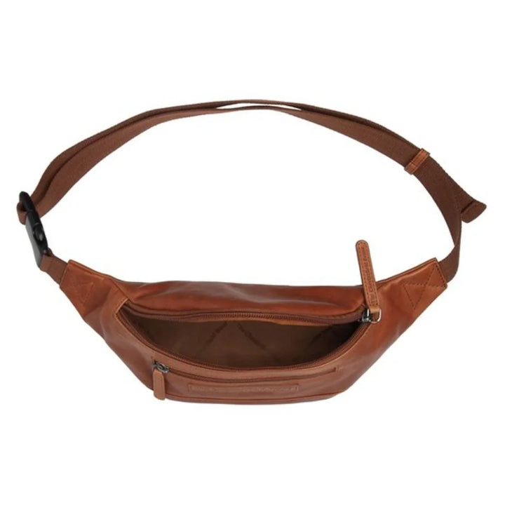 Binnenkant van the Chesterfield Brana heuptas cognac #kleur_cognac