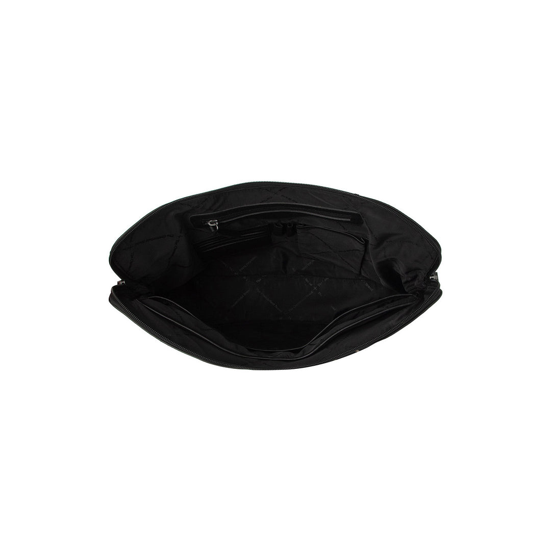 Binnenkant van the Chesterfield Elvas laptoptas in zwart #kleur_zwart